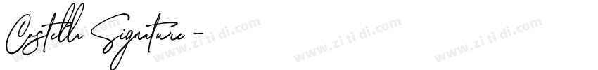 Costella Signature 语字体转换